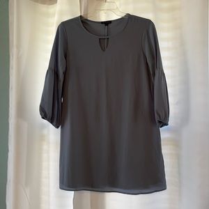 As u wish blue dress with elastic puff arms